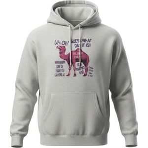 Hanes Ultimate Cotton Hump Day Camel Hoodie Sweatshirt Grey 2XL PrintPro
